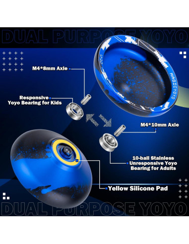 Paquete de 2 Yoyos MAGICYOYO V10 y K1 para Principiantes