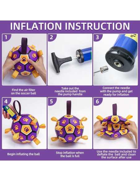 Pelota de Fútbol para Perros QDAN 15.24 cm Duradera