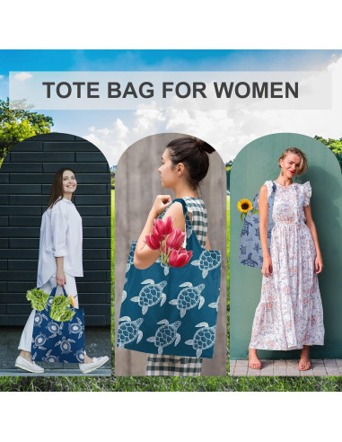 BeeGreen Bolsa de Compras Reutilizable Grande Tortuga Marina 6 Pzas