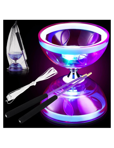 Diabolo Chino LED Simgoing 15 cm con varitas y cuerda