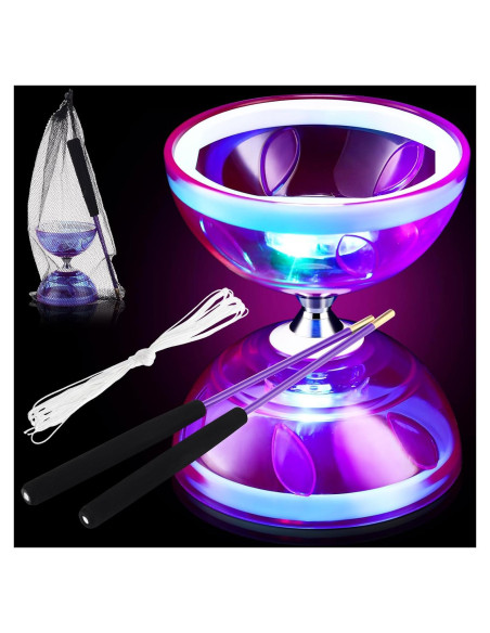 Diabolo Chino LED Simgoing 15 cm con varitas y cuerda