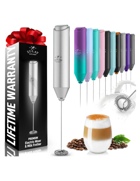 Espumador de Leche Zulay Kitchen FrothMate 800W Plateado