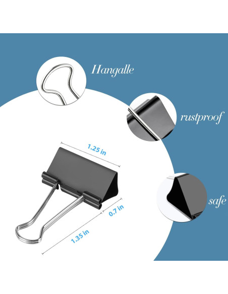 Clips de Encuadernación Medianos Ufmarine 3.18 cm - 40 Pcs
