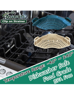 Colador de Silicona AUOON Clip Ajustable para Pasta y Verduras 2