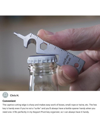 Herramienta Multiuso de Surf Keyport - Llave para Aletas FCS y Futures