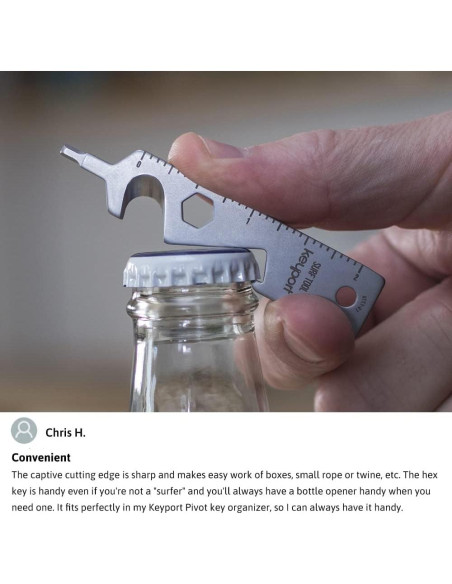 Herramienta Multiuso de Surf Keyport - Llave para Aletas FCS y Futures