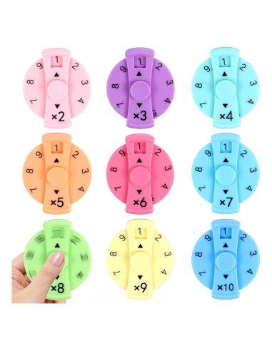 9 Spinners Antiestrés Matemáticos QETRABONE para Aprender