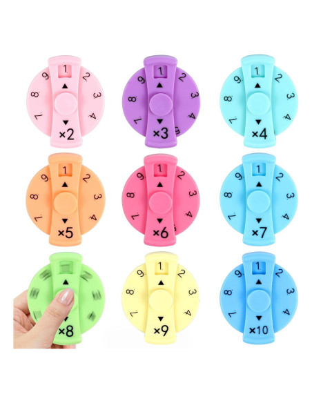 9 Spinners Antiestrés Matemáticos QETRABONE para Aprender