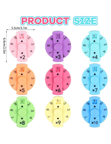 9 Spinners Antiestrés Matemáticos QETRABONE para Aprender