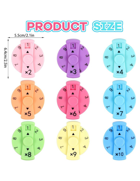 9 Spinners Antiestrés Matemáticos QETRABONE para Aprender