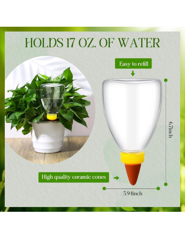 2 Esferas de Autorriego Threlaco 500 ml para Plantas