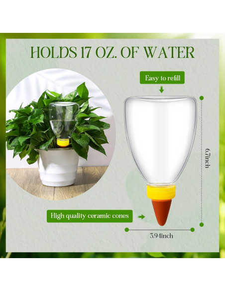 2 Esferas de Autorriego Threlaco 500 ml para Plantas