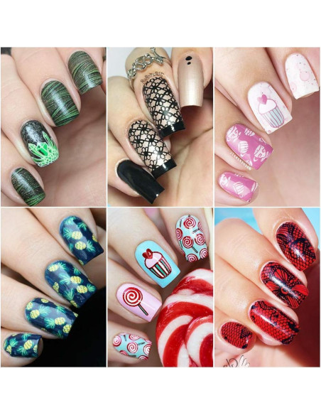 Juego de Placas de Estampado de Uñas Born Pretty - 6 Temas