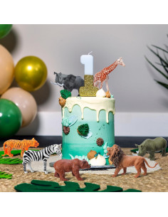 18 Piezas Decoraciones Fiesta Cumpleaños Animales Jungla 2