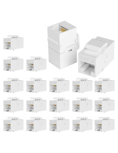 Acoplador RJ45 Cat6 UTP VANDESAIL 20-Pack Hembra a Hembra