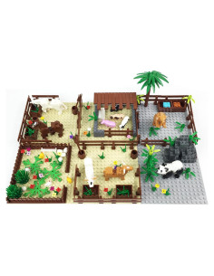 Juego de Bloques de Construcción Granja Panda 6 Animales