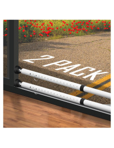 Barra de Seguridad Ajustable PBHEPJ para Puertas Corredizas 2 Paquete