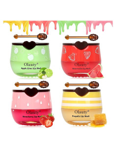 Bálsamo Labial Hidratante Minfei - Miel, Fresa, Sandía, Lima - 4 Piezas