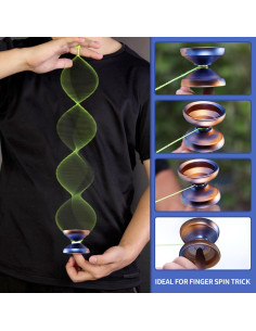 Yoyo Profesional YOYOSTUDIO X0312 para Trucos - Azul/Naranja 2