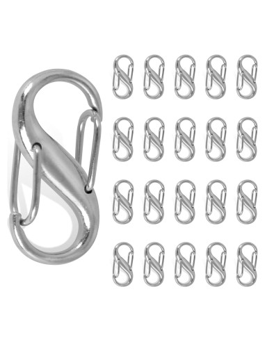 Cerradura Combinada Antirrobo Phinus 21PCS Clips Cremallera Plata