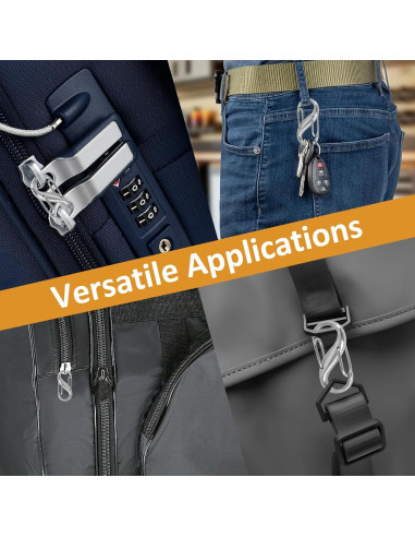 Cerradura Combinada Antirrobo Phinus 21PCS Clips Cremallera Plata