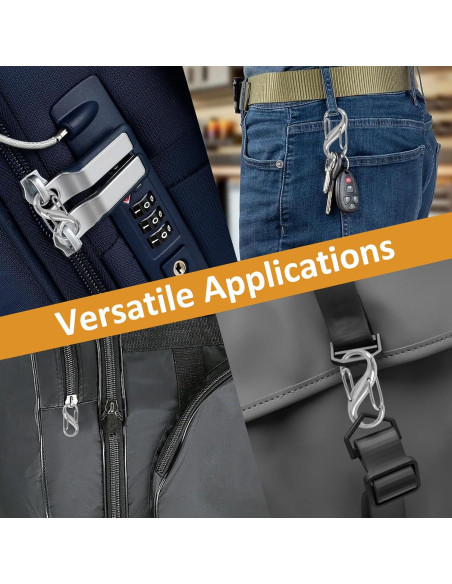 Cerradura Combinada Antirrobo Phinus 21PCS Clips Cremallera Plata