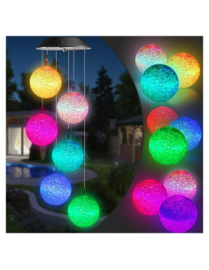 Campanas de Viento Solares Toodour con Luces LED de 7 Colores