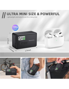 Bomba de Aire Eléctrica VEEAPE Mini 120 PSI para Bicicleta 2