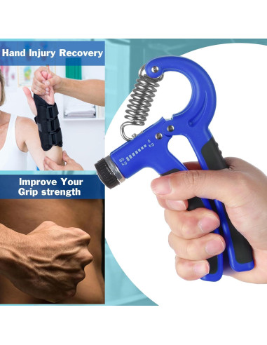 Entrenador de Fuerza de Agarre AIXPI HGS01, Resistencia 5-60kg