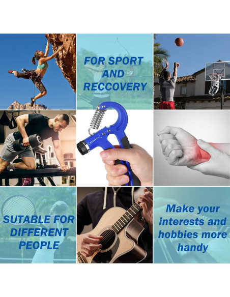 Entrenador de Fuerza de Agarre AIXPI HGS01, Resistencia 5-60kg