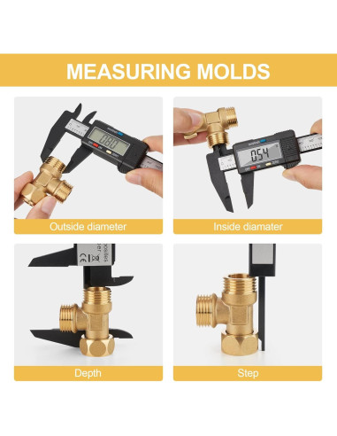 Calibrador Digital Adoric 0-15.24 cm con Pantalla LCD