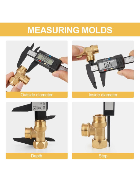 Calibrador Digital Adoric 0-15.24 cm con Pantalla LCD