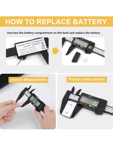 Calibrador Digital Adoric 0-15.24 cm con Pantalla LCD