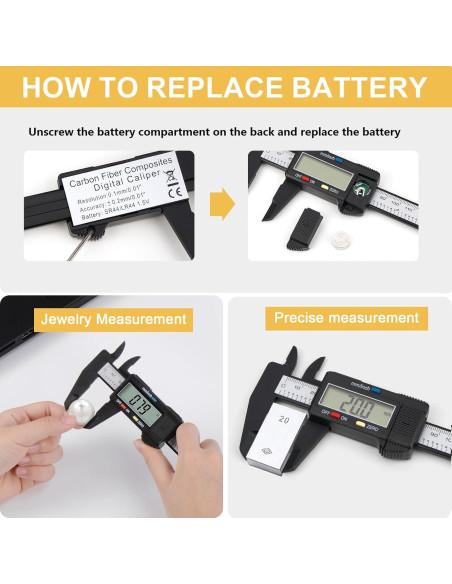 Calibrador Digital Adoric 0-15.24 cm con Pantalla LCD