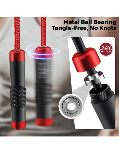 Cuerda de Salto con Peso Coniflor 0.39 kg Ajustable 9mm