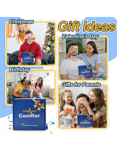 Cuerda de Salto con Peso Coniflor 0.39 kg Ajustable 9mm