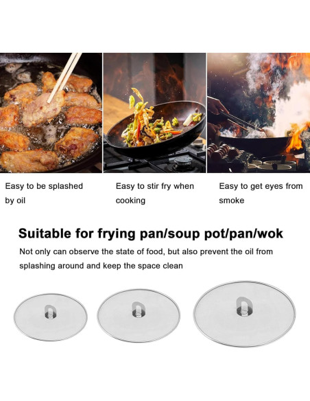 Pantalla Antisalpicaduras Homestia 29.2 cm Acero Inoxidable