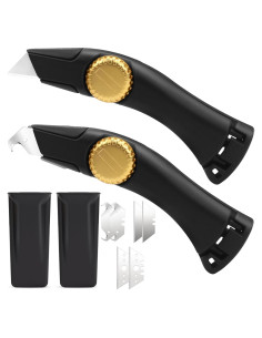 Cuchillo Utilitario de Techo Lizenoz 2PCS Hoja Fija Negra