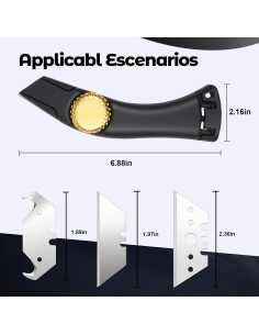 Cuchillo Utilitario de Techo Lizenoz 2PCS Hoja Fija Negra 2