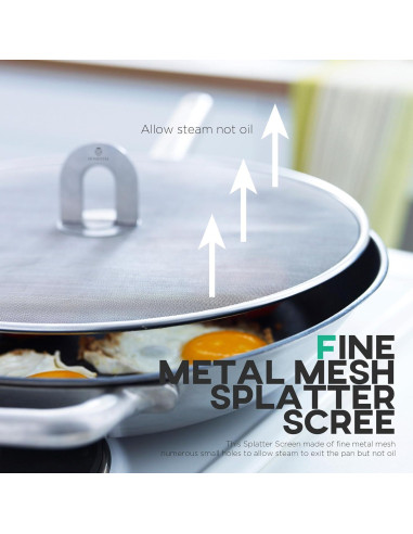 Pantalla Antisalpicaduras Homestia 29.2 cm Acero Inoxidable