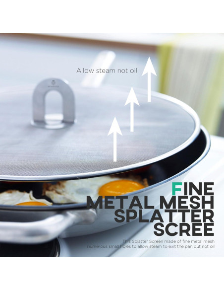 Pantalla Antisalpicaduras Homestia 29.2 cm Acero Inoxidable