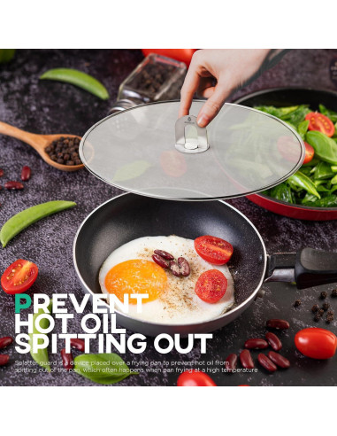 Pantalla Antisalpicaduras Homestia 29.2 cm Acero Inoxidable