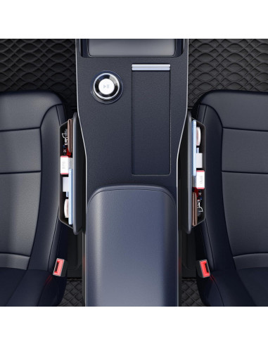 Organizador de Espacio entre Asientos Wanfuder - Cuero Ajustable