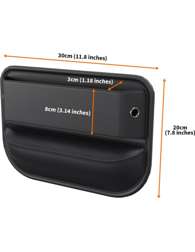 Organizador de Espacio entre Asientos Wanfuder - Cuero Ajustable