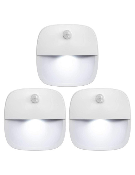 Luz de Sensor de Movimiento AMIR LED 3 Piezas Blanca