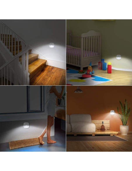 Luz de Sensor de Movimiento AMIR LED 3 Piezas Blanca