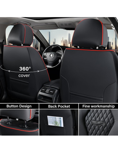 Cubiertas de Asientos Coverado SCU018 Negras Impermeables