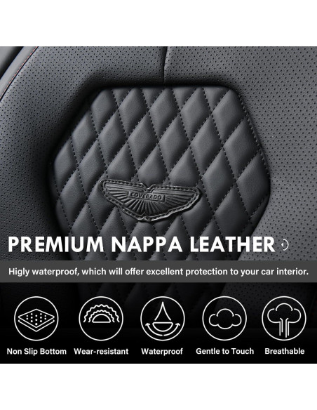 Cubiertas de Asientos Coverado SCU018 Negras Impermeables