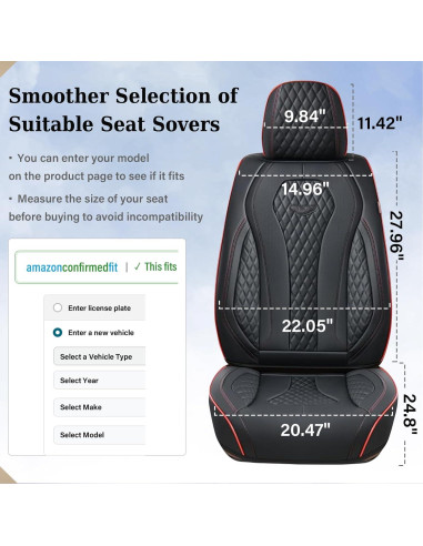 Cubiertas de Asientos Coverado SCU018 Negras Impermeables