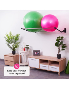 Soporte para Pelotas de Ejercicio ODOXIA - Estante Montado en Pared 2